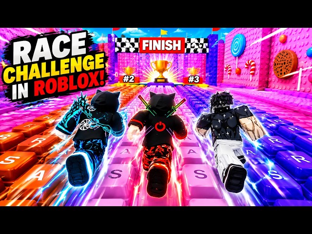 Race challenge in world 1, 2 & 3 😱 +1 speed keyboard escape | Roblox