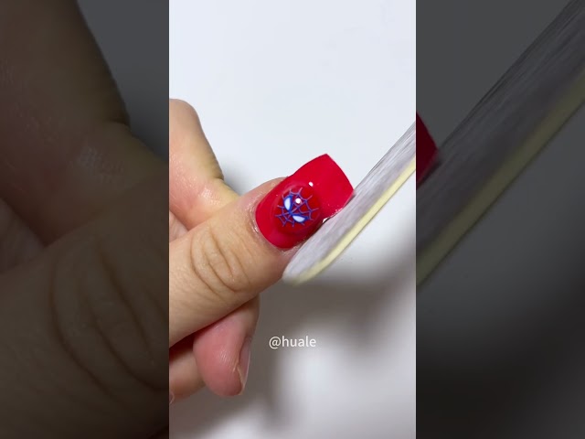 3d three-dimensional Spider-Man gel nail stickers#shorts #nailart #gelnail #asmr #fyp