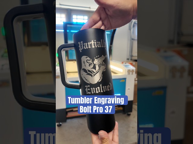 Tumbler Engraving on the Thunder Laser Bolt Pro 36 #LaserEngraving #ThunderLaser #RotoBoss