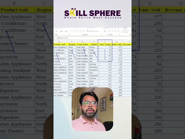 Sort Formula in 30 Sec | Excel #excel