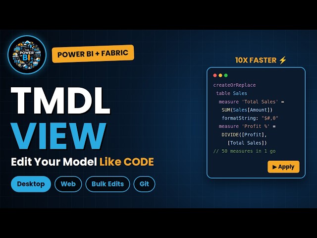Power BI Has a HIDDEN 5th View – TMDL View Explained (Desktop + Web)