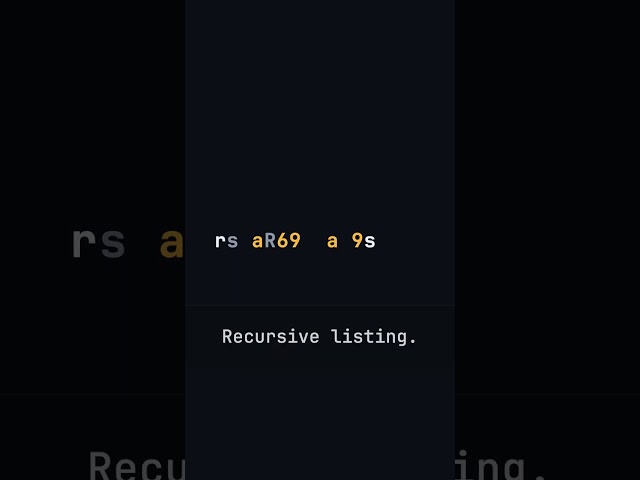 tree and ls -R — see past the first level