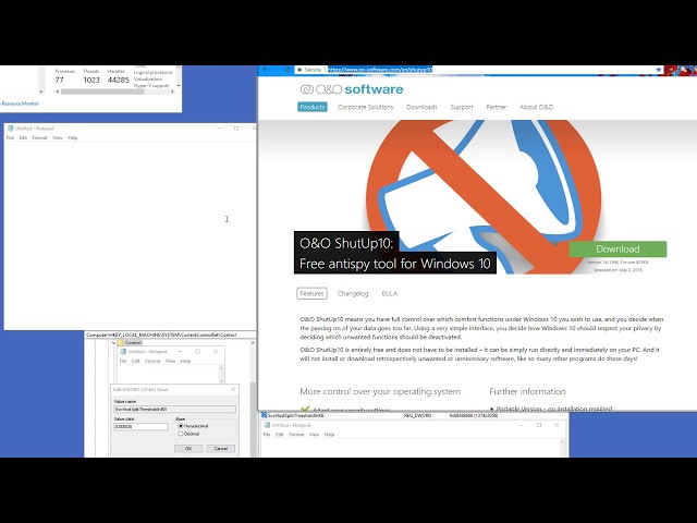 How to Reduce Win10 Processes to get Win7 Like Performance