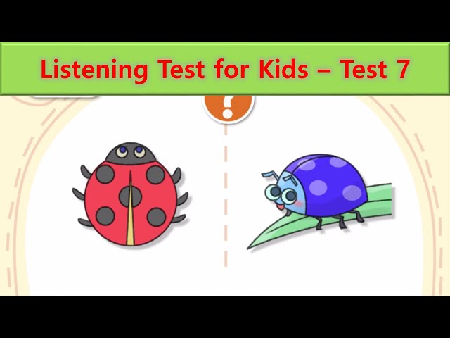 Listening Test for Kids | Test 7