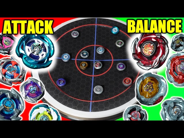 ALL ATTACK BEYBLADES vs ALL BALANCE BEYBLADES