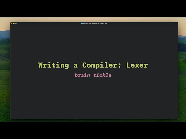Writing a Compiler: Lexer