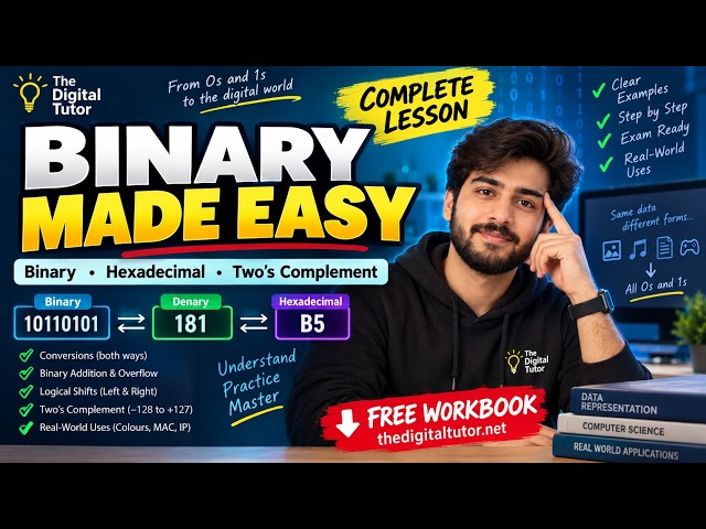 Number Systems Made Easy: Binary, Hexadecimal & Two’s Complement | Computer Science