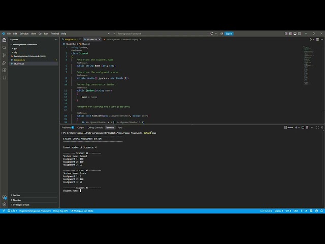 Framework .NET Programming Assignment