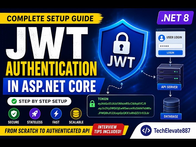 How to Set Up JWT Authentication in ASP.NET Core (.NET 8) | Complete Beginner to Interview Guide