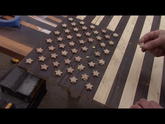 How to make a distressed/rustic wooden American Flag for under $20 using a 2x4