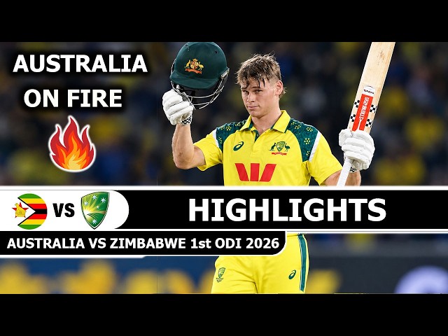 AUS vs ZIM 1st ODI Match Full Highlights 2026 | Australia vs Zimbabwe