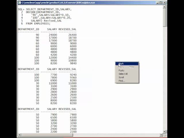 DECODE and CASE in Oracle