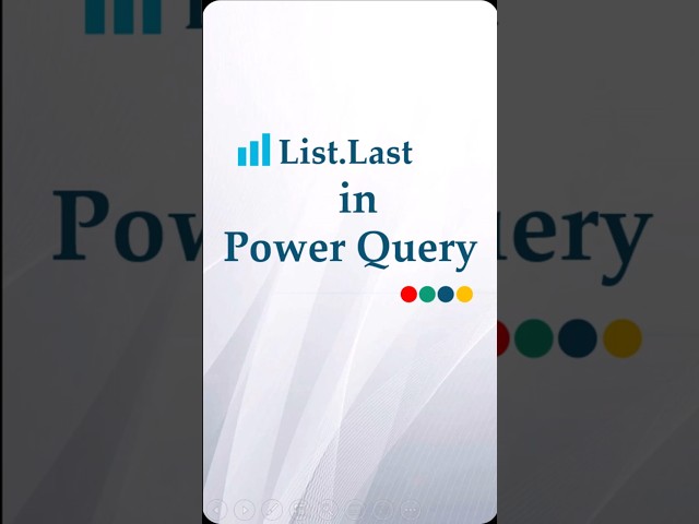 Power Query Hack: Get the Last Item Instantly!