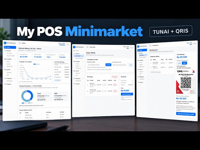 My POS Minimarket — Demo Aplikasi Kasir Laravel 12 | POS, Stok, QRIS & Laporan