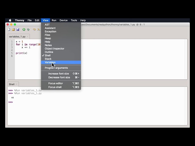 Step Through Python Scripts With Thonny