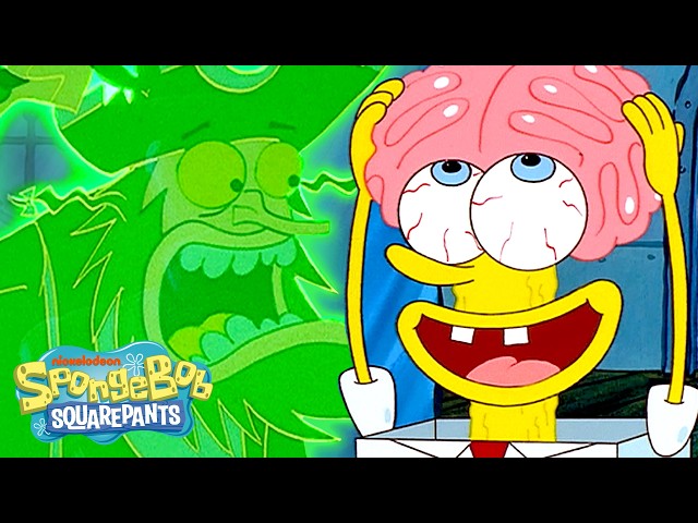 SpongeBob's Scariest Halloween Costume 👻🧠 | Classic Full Scene | SpongeBob