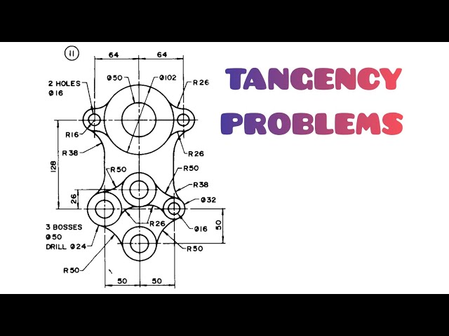 Tangency problems in/ TECHNICAL DRAWING / ENGINEERING DRAWING