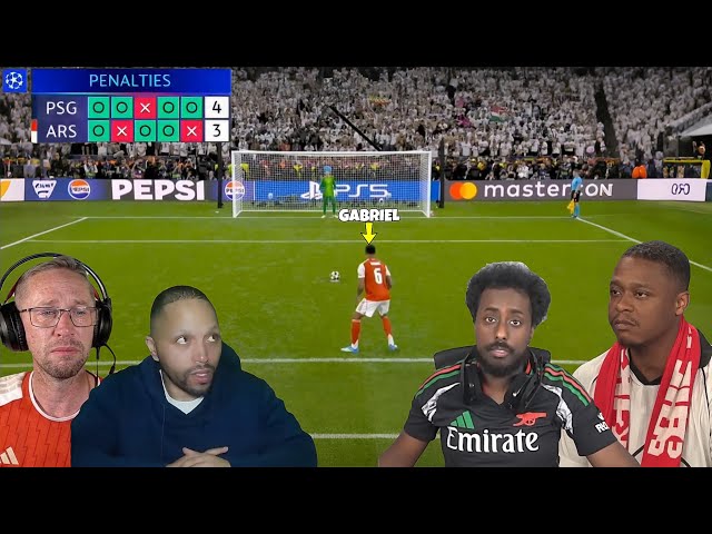 Arsenal Fans MELTDOWN😭 Watching PSG Vs Arsenal Penalty Shootout | Champions League Finals!