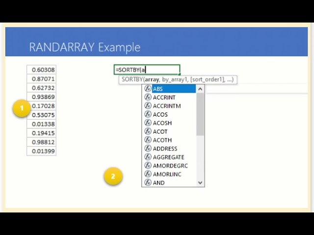 RANDARRAY() FUNCTION IN MS EXCEL