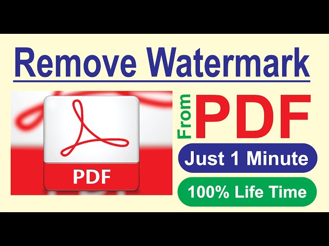 Remove Watermarks From PDF With 1 Minutes Online Way | Convert PDF to Word