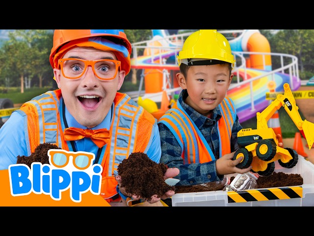Blippi's Excavator Digging Challenge! 🏗️