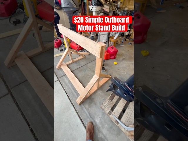 How to build a simple outboard motor stand for around $20 #boat#outboard#boatengines#howto