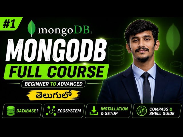 MongoDB Complete Course in Telugu 🚀 | Zero to Hero | video 1
