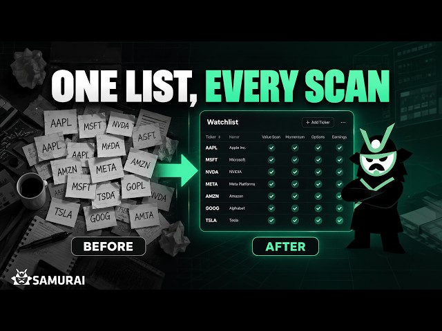 One List, Every Scan - Option Samurai Watchlist Tutorial