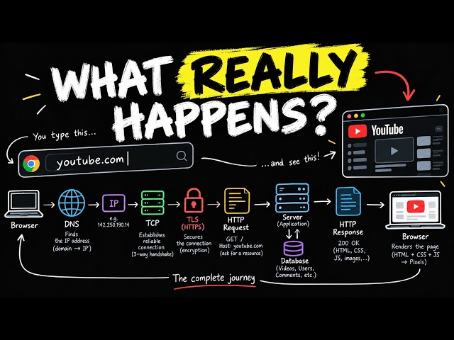 01 — What Actually Happens When You Type a URL? #HowTheWebWorks  #DNS #HTTP #HTTPS #TCP
