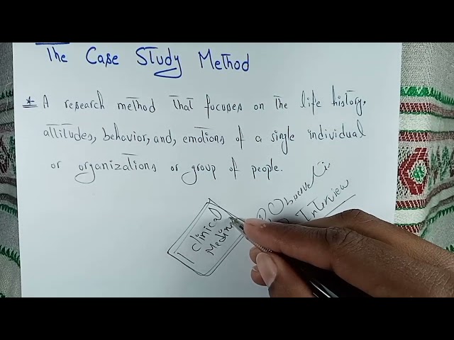 The Case Study Method    | 5th Type of Research Method  |  Psychology |  Vid#17