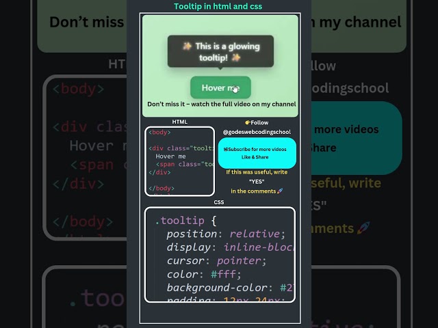 Secret HTML CSS Tooltip Trick Everyone Should Know!
