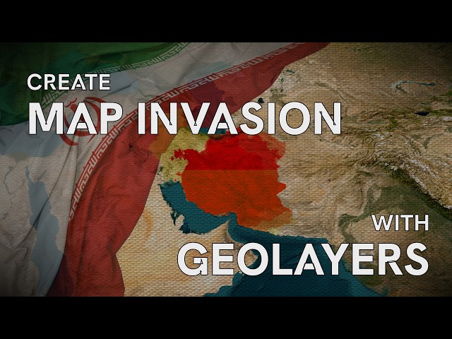 Animate Map Invasions in After Effects | Geolayers Plugin | Iran War Invasion Tutorial