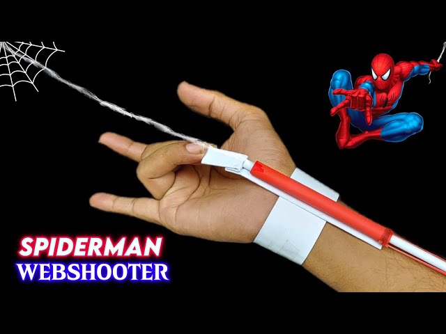 How to make spiderman webshooter , paper spiderman launcher 