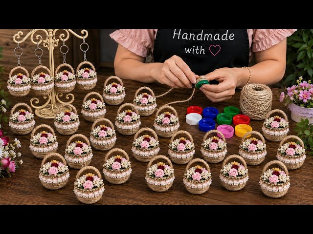Money-Making Idea with Bottle Caps: Make an Amazing, Best-Selling Flower Basket