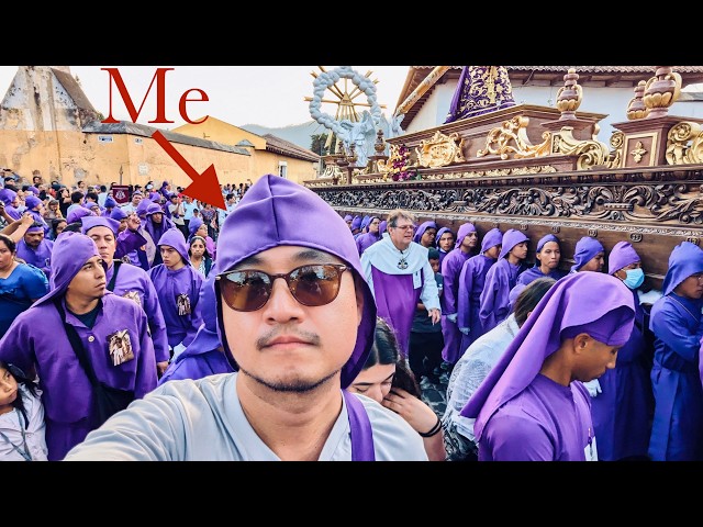 I Joined Antigua Guatemala's Semana Santa Maundy Thursday Parade: It Was Crazy! [#134]
