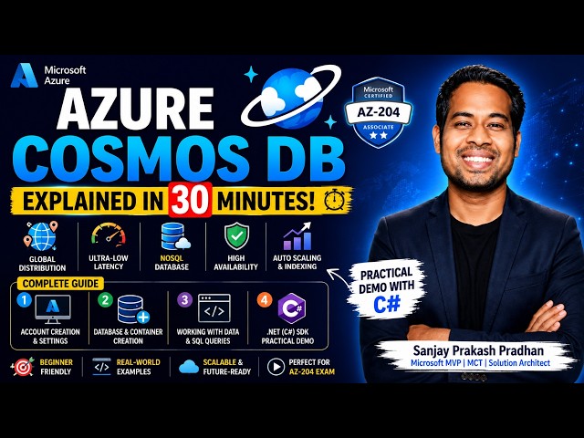 Azure Cosmos DB Explained in 30 Minutes | Complete Beginner Guide | AZ-204 | Azure NoSQL Database
