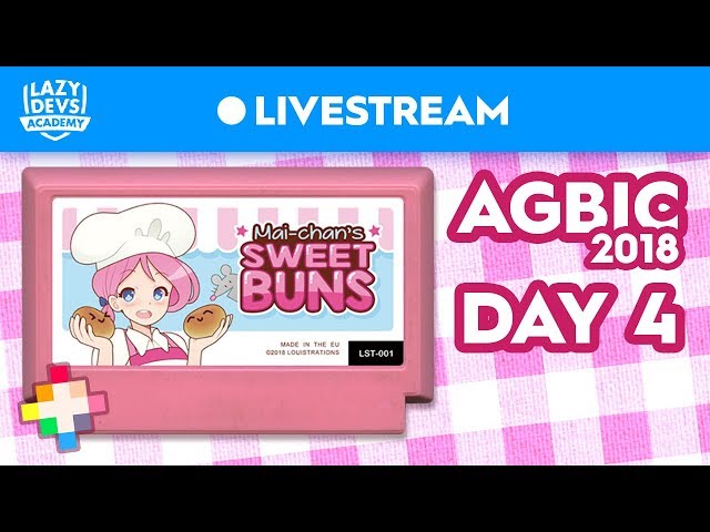 Mai-Chan's Sweet Buns - Day 4 (2/3) - AGBIC Jam 2018 Livestream (Pico-8)