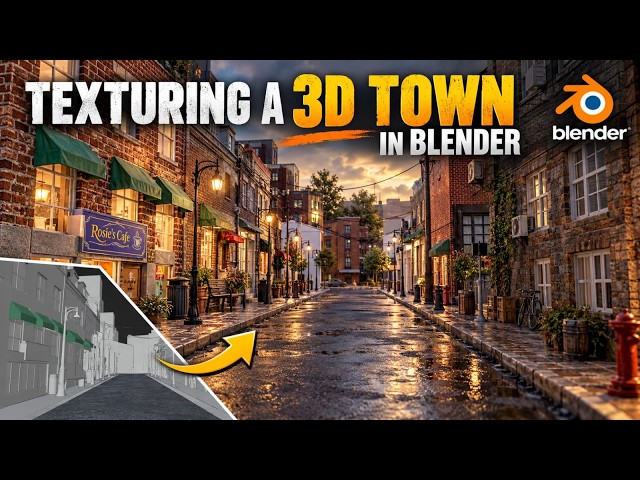 How to Texture a 3D Town in Blender | Complete Environment Workflow