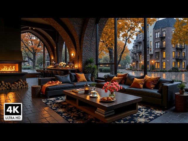 Unwind Your Mind – Slow Jazz Piano & Cozy Rain Sounds in Coffee Shop for Reading, Relax & Work