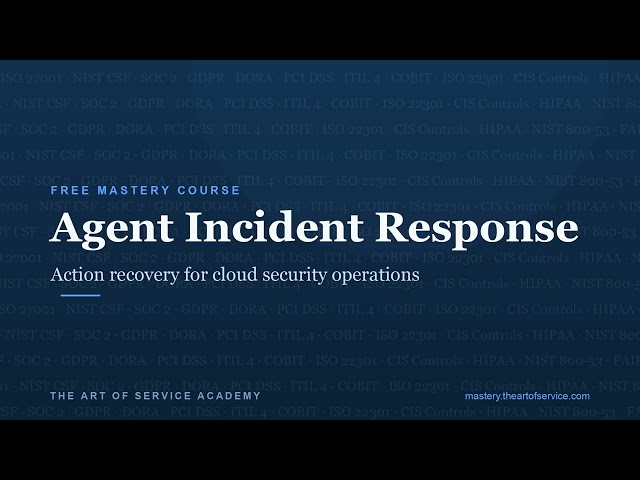 Agent Incident Response and Action Recovery for Cloud Security Operations