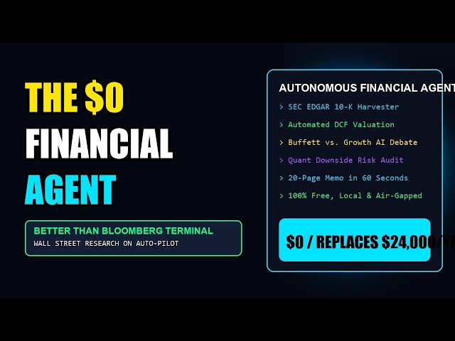 Build an Autonomous AI Financial Analyst in Python for $0 (Replaces $2,000/Mo Bloomberg Terminal)