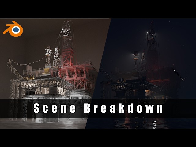 Oil Rig Scene Breakdown | Blender