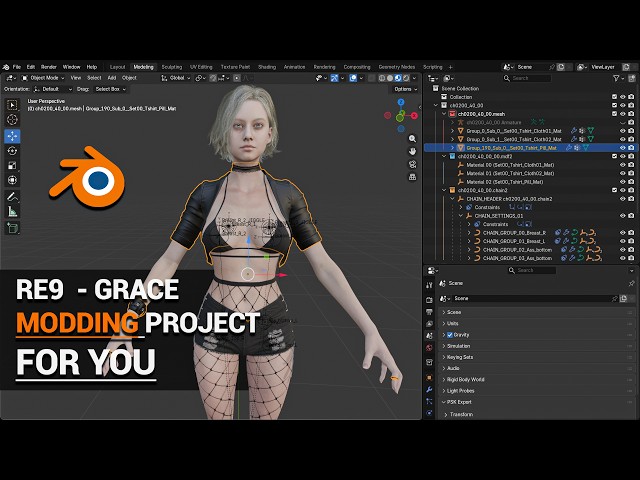 Resident Evil 9 Modding Project – Full Blender Files + Physics Setup