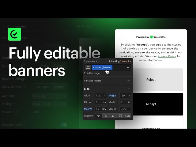 The most customizable Cookie Banner for Webflow 🤯