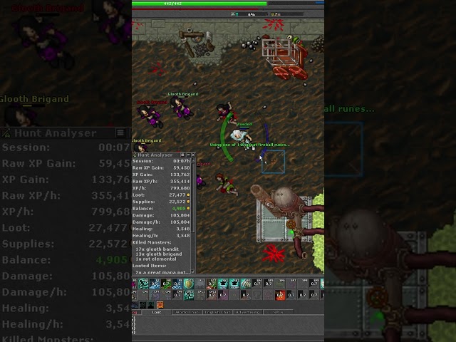 Tibia 57 ED Glooth Bandits Solo! #tibia #tibiaed #druid