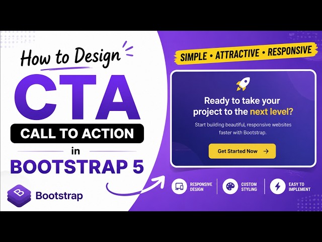 How to design the CTA (Call To Action) section using Bootstrap | CALL TO ACTION |