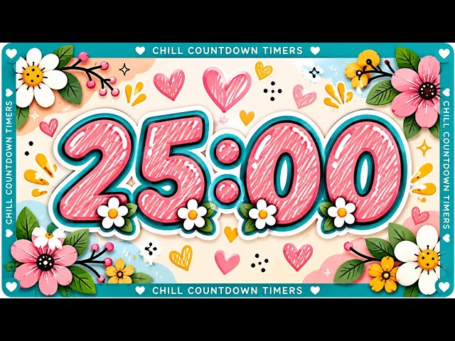 25 Minute Get Things Done Timer | Calm LoFi Music for Focus & Study