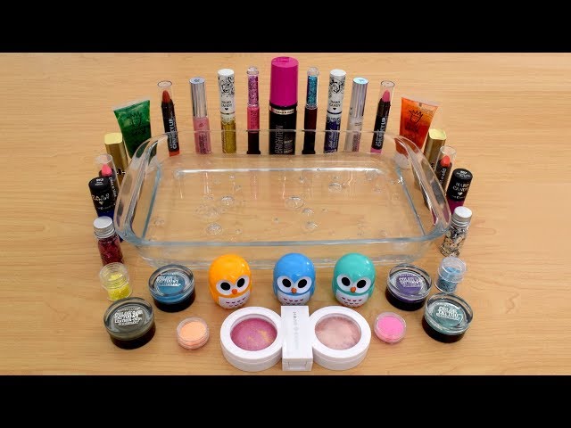 Mixing Makeup, Lipstick and Hair Color into Clear Slime ! Oddly Satisfying Slime Video !