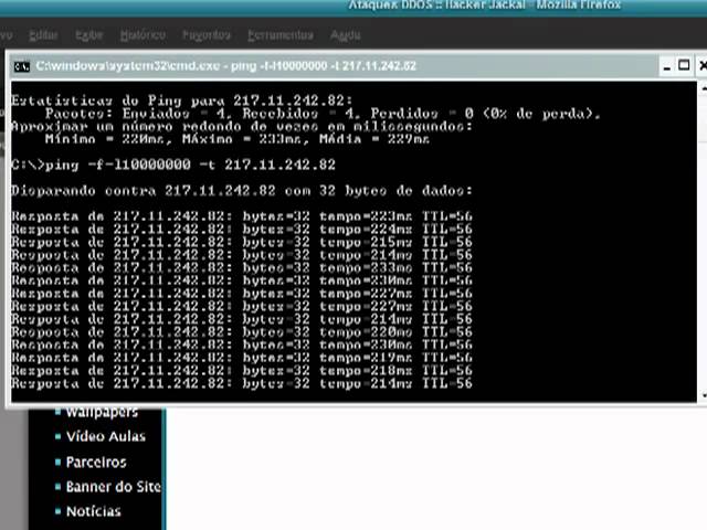 Derrubando Sites  Ataque por Ping    YouTube