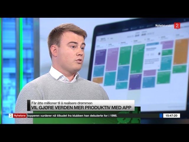 Mathias Mikkelsen and Timely on TV 2 Nyhetene